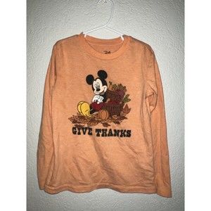 Disney Mickey Mouse Kids Thanksgiving Shirt Size 7